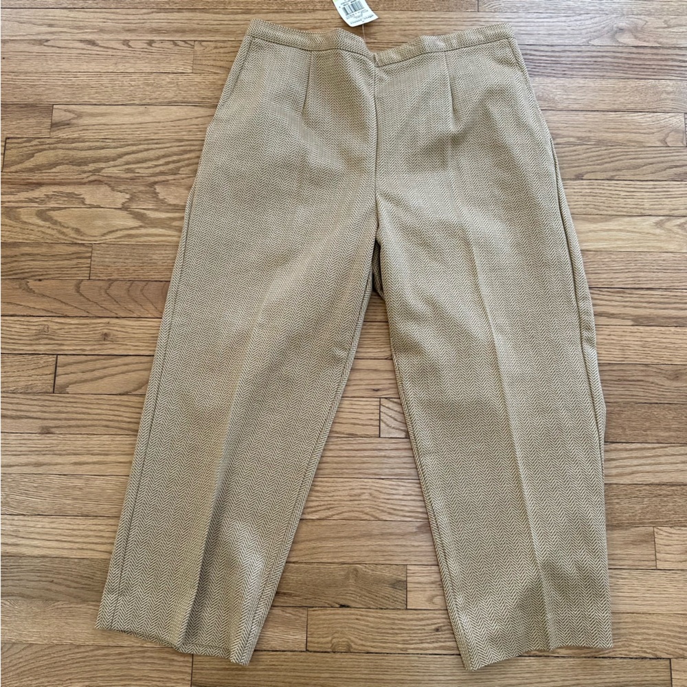 NWT Alfred Dunner Chevron Ponte Vecchio Gold Metallic 18W Pants